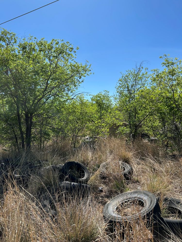 A trailer loaded with material collected during the Santa Rosa cleanup