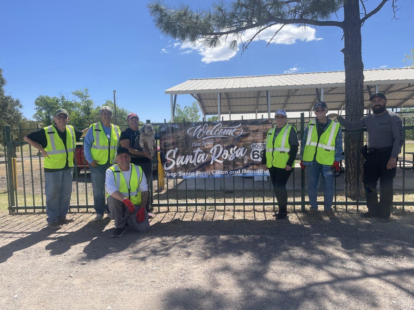 Santa Rosa volunteers at the April cleanup